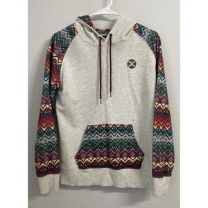 Hooey Hoodie Womens M Aztec Pattern Hoody Hoodie Pullover Western Cowboy‎